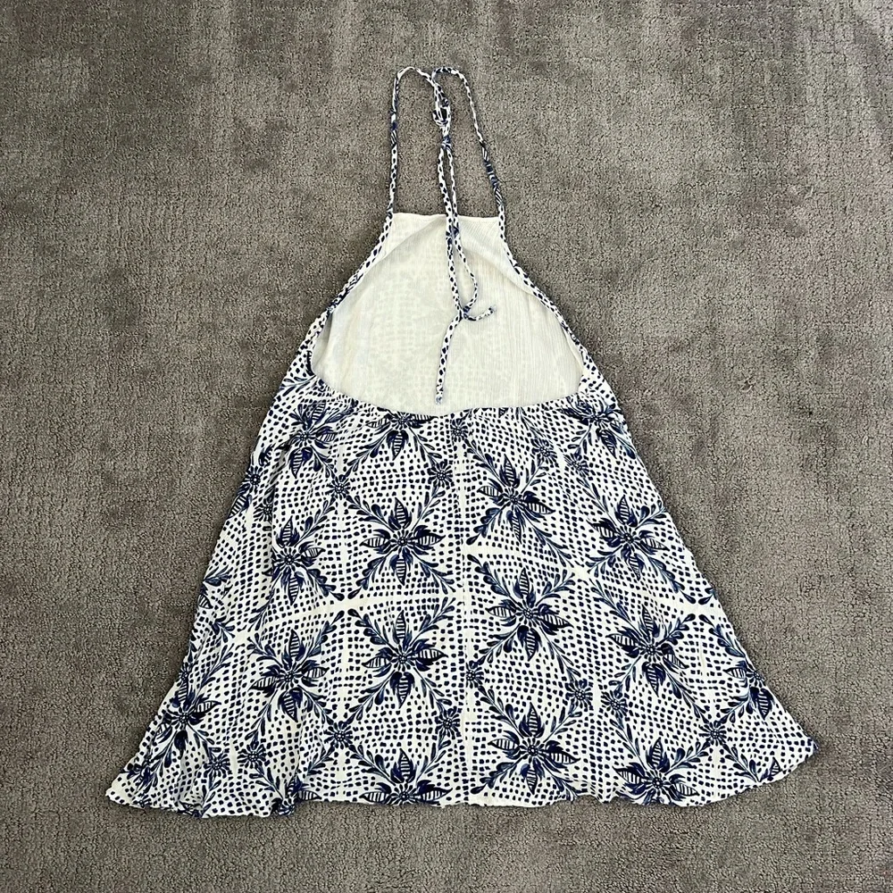 Show Me Your Mumu Katy Blue Floral Halter Mini Dress - Picture 6 of 6